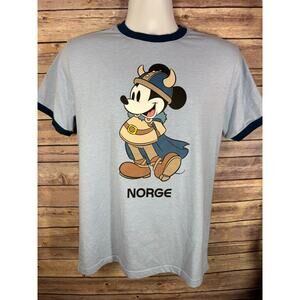 2025 Disney EPCOT World Showcase Norway Mickey Viking Shirt Size Small